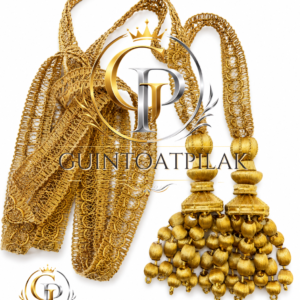 Premium Handcrafted Gold Bullion Embroidery Tassels – Ceremonial Regalia & Heritage Uniform Accessory (Pair)
