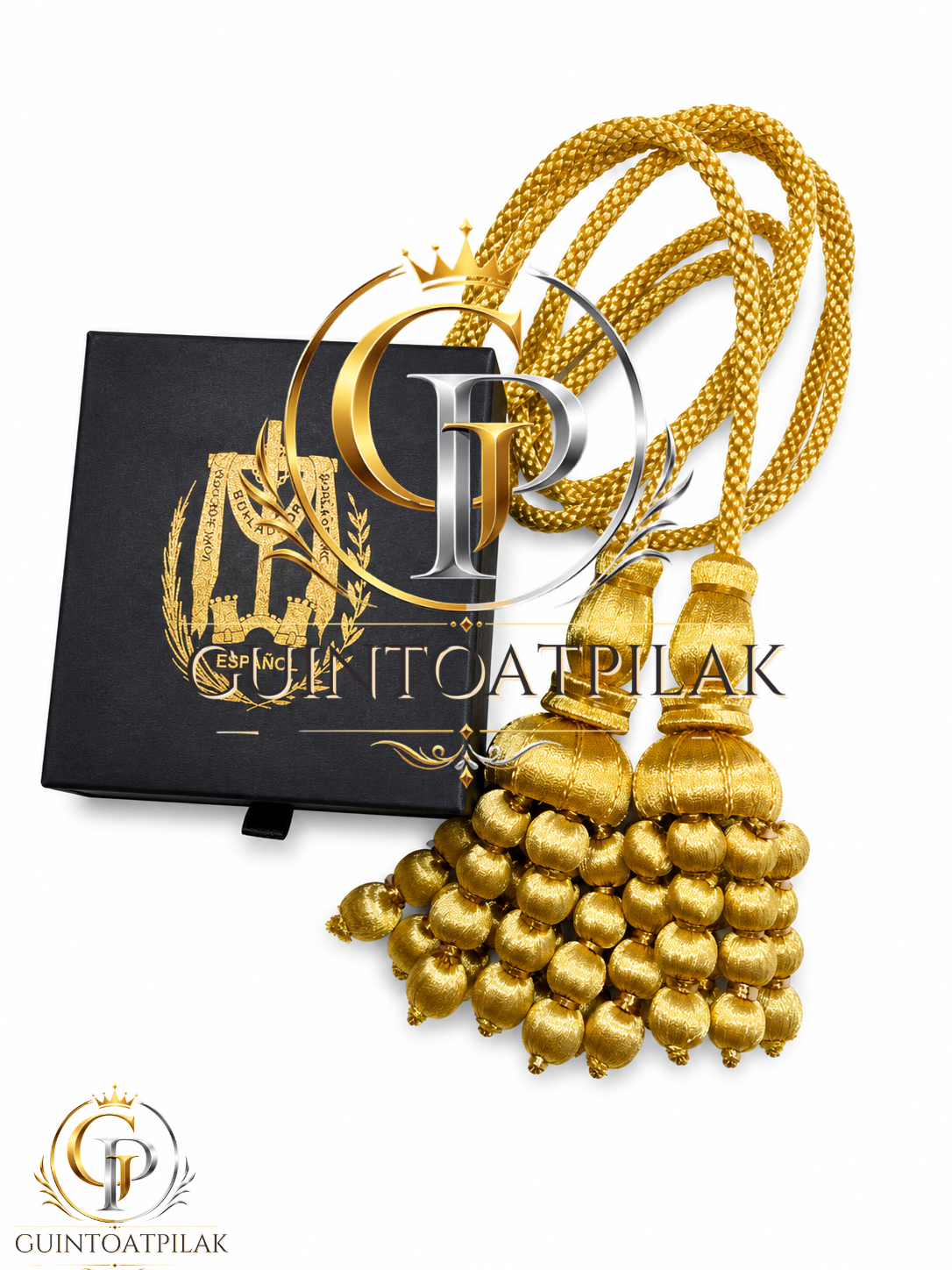Luxury Gold Decorative Ball Tassel Curtain Tieback Pair – Handcrafted Bullion Pom-Pom Curtain Holdbacks with Braided Cord