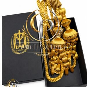 Premium Gold Ceremonial Bullion Tassel Set with Braided Cord – Military, Ecclesiastical & Heritage Regalia