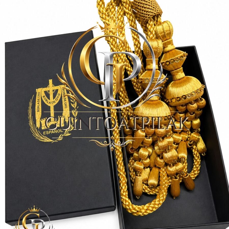 Premium Gold Ceremonial Bullion Tassel Set with Braided Cord – Military, Ecclesiastical & Heritage Regalia