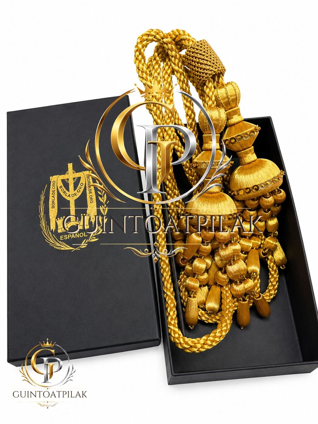 Premium Gold Ceremonial Bullion Tassel Set with Braided Cord – Military, Ecclesiastical & Heritage Regalia