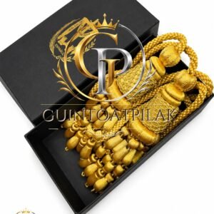 Gold Acorn Tassel Curtain Tieback Pair