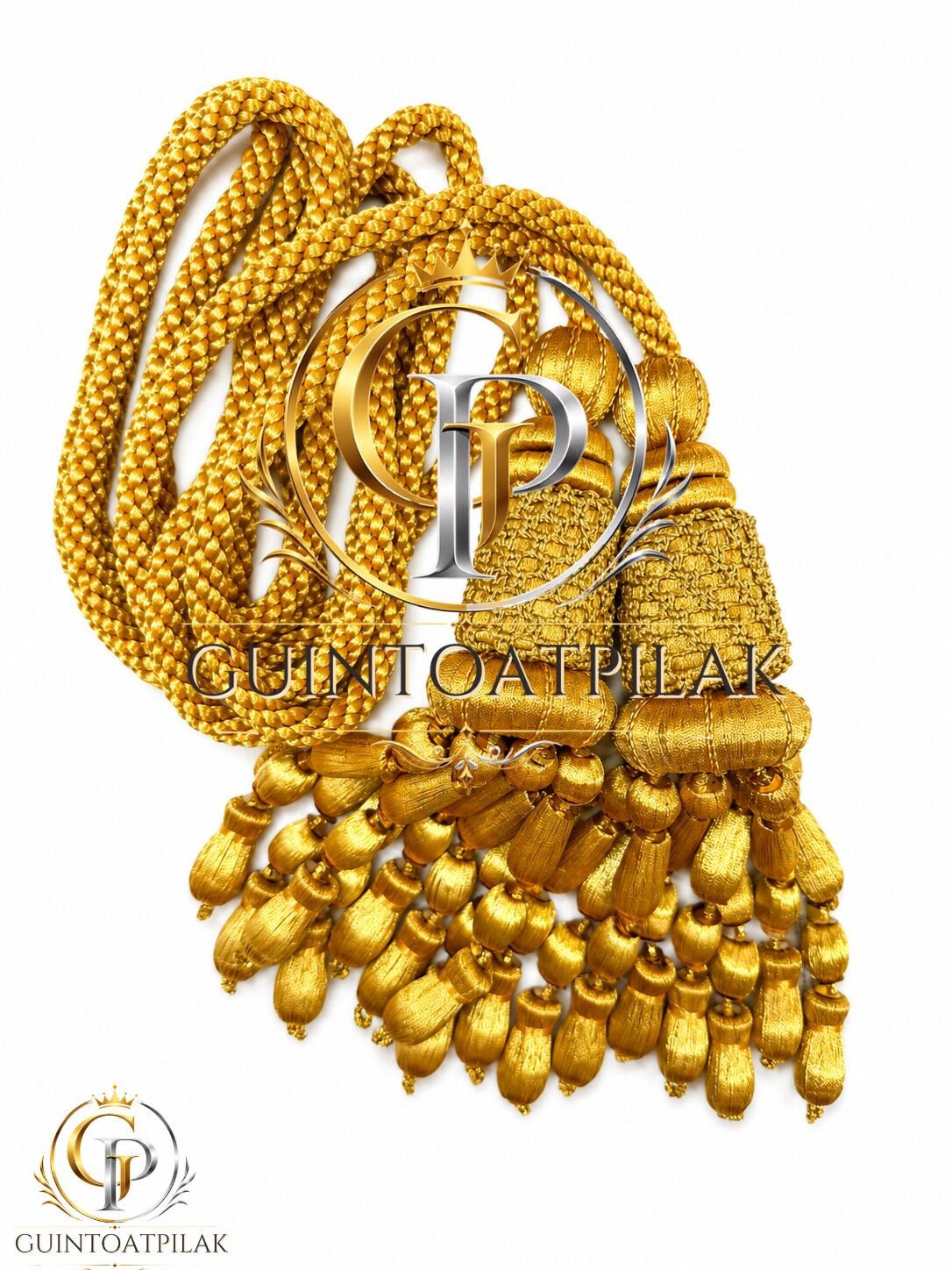 Gold Acorn Tassel Curtain Tieback Pair - view 2