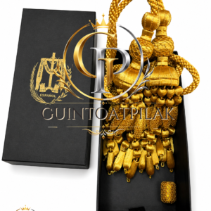 Luxury Gold Pineapple Tassel Curtain Tieback Pair – Handcrafted Decorative Multi-Drop Bullion Rope Holdbacks