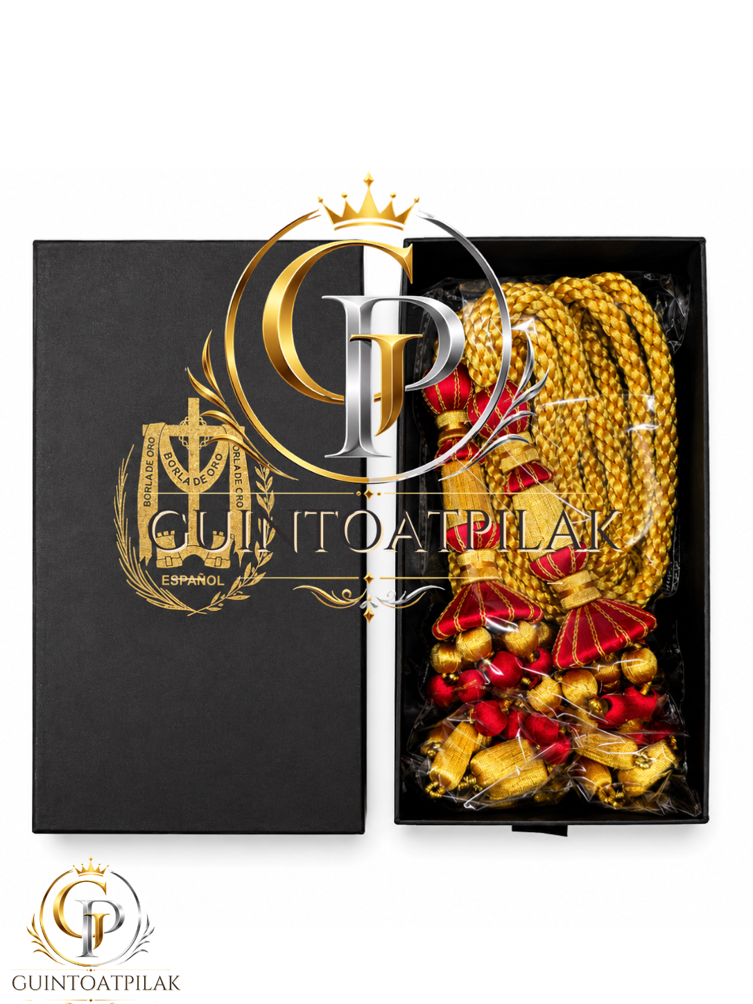Luxury Red & Gold Ceremonial Curtain Tieback Pair – Handcrafted Decorative Multi-Drop Tassel Holdbacks with Braided Rope