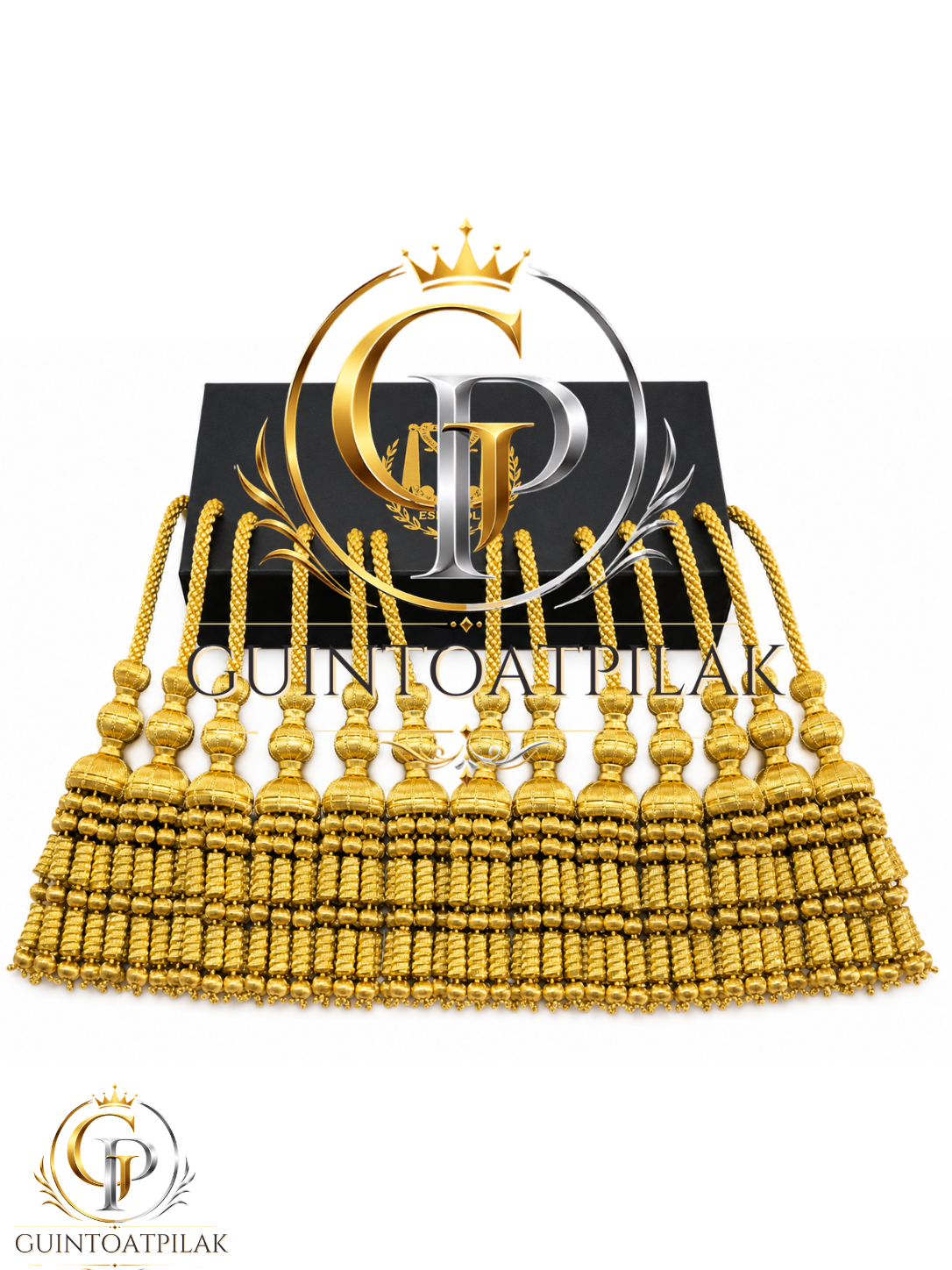 Luxury Gold Beaded Curtain Fringe Trim