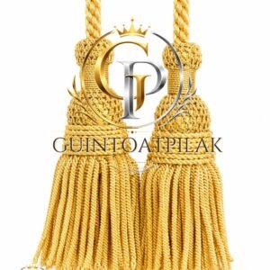 Gold Rope Curtain Tassel Tieback (4 Inch)