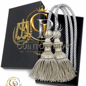 Premium Silver Bullion Tassel Set with Braided Cord – Ceremonial Military, Ecclesiastical & Heritage Regalia (9INCH)