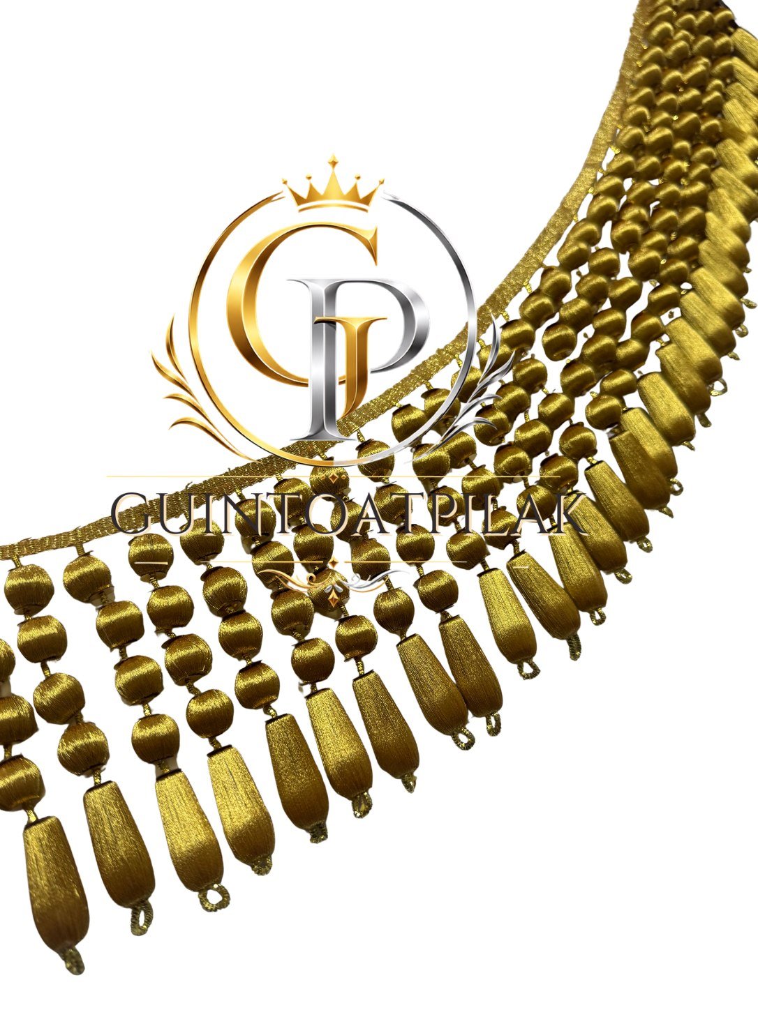 BOL Bullion Fringe 4 Inches Gold curved row