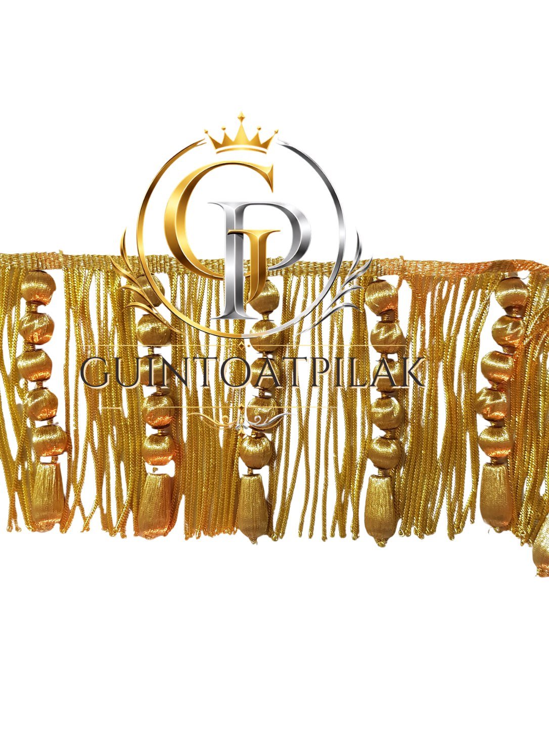 FB Bullion Fringe 9cm Gold strip front view