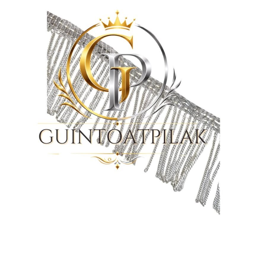 FR Fringe 5cm White Silver strip