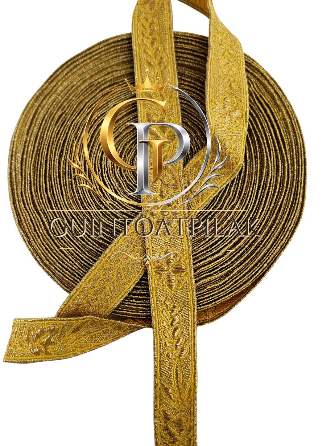 Grape Galloon Trim 2cm Gold woven trim roll
