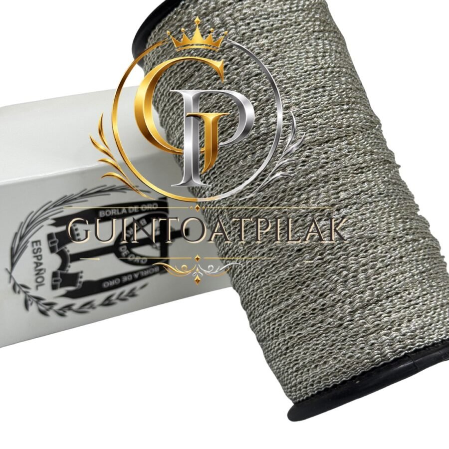 COR1 silver metallic cord thread on the spool