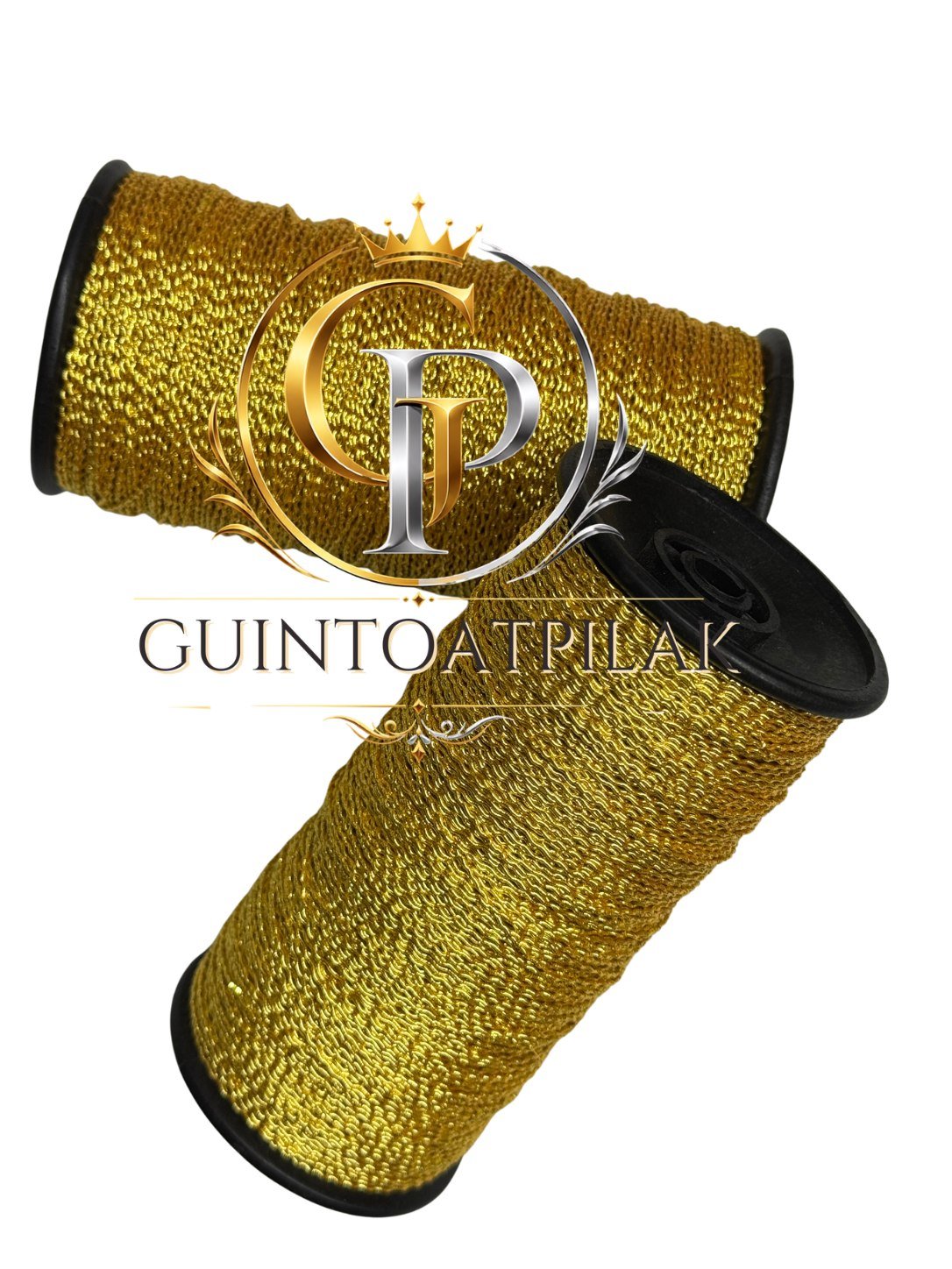 Corrugated metallic thread 1mm strands over the box
